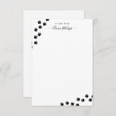 愛犬の前足のパスノートカード サンキューカード (正面/裏面)