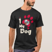 愛犬の前足の写真パーソナライズされたTシャツ Tシャツ (正面)