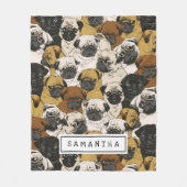 愛犬の可愛いギフトお母さん/パパ パーソナライズされた フリースブランケット (正面)