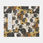 愛犬の可愛いギフトお母さん/パパ パーソナライズされた フリースブランケット (正面(横))