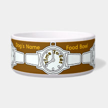 愛犬の名前を入れて ブラウンの食事タイム  