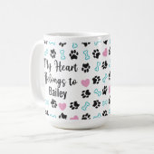 愛犬の名前入りフォトマグギフト コーヒーマグカップ (正面左)
