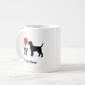 愛犬の名前入りペットグッズ コーヒーマグカップ (正面左)