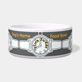 愛犬の名前 食べる時間 灰色の食べ物     ボウル