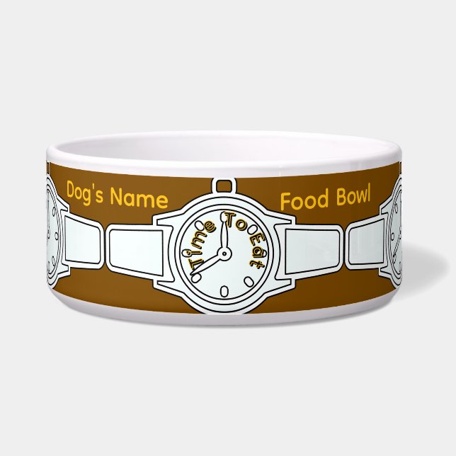 愛犬の名前 食べる時間 茶色の食べ物     ボウル (正面)
