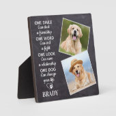 愛犬の名言 記念品 個人用ペットの写真 フォトプラーク (正面)