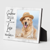 愛犬の太陽 私の癒し オーダーメイドペット写真 フォトプラーク (側面)