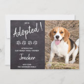 愛犬の子犬パワティを新たに採用 招待状 (正面)