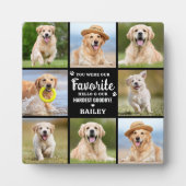 愛犬の思い出を記念する8枚の写真コラージュペットドッグロス追悼 フォトプラーク (正面)