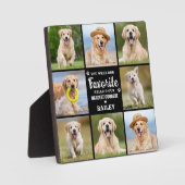 愛犬の思い出を記念する8枚の写真コラージュペットドッグロス追悼 フォトプラーク (正面)