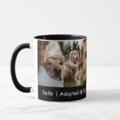 愛犬の思い出フォトコラージュ(保護年付き) マグカップ (左)