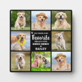 愛犬の思い出8枚のフォトコラージュ ペットの追悼 フォトプラーク (正面)