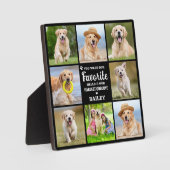 愛犬の思い出8枚のフォトコラージュ ペットの追悼 フォトプラーク (正面)