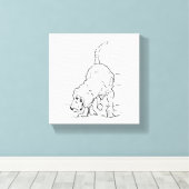 愛犬の思い出 ビーグルイラスト キャンバスプリント (インサイチュ (ウッドフロア))