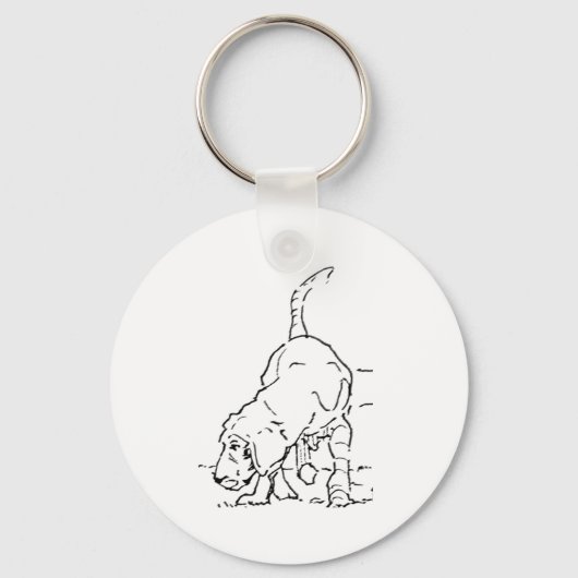 愛犬の思い出 ビーグルイラスト キーホルダー (正面)
