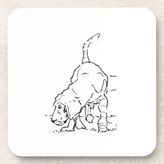愛犬の思い出 ビーグルイラスト コースター (正面)