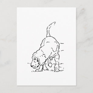 愛犬の思い出 ビーグルイラスト ポストカード