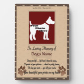 愛犬の思い出（茶色と白） フォトプラーク (正面)