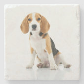 愛犬の愛人のカスタム写真 ストーンコースター (正面)