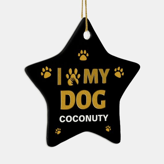 愛犬の愛犬の手をパーソナライズ セラミックオーナメント (右)