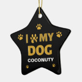 愛犬の愛犬の手をパーソナライズ セラミックオーナメント (左)