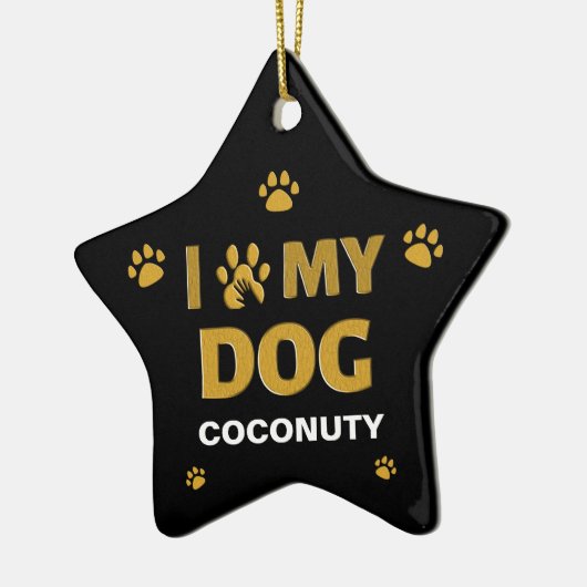 愛犬の愛犬の手をパーソナライズ セラミックオーナメント (左)