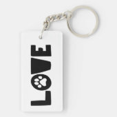 愛犬の愛犬恋人アートペットラバーアート キーホルダー (裏面)