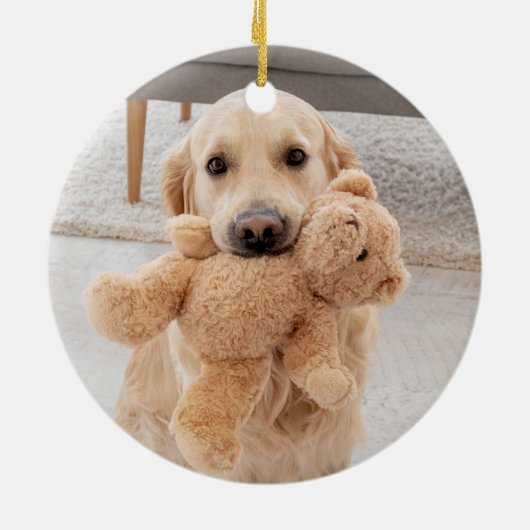 愛犬の愛称と写真 セラミックオーナメント (裏面)