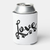 愛犬の手のプリント付きタイポグラフィ 缶クーラー (缶裏面)