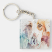 愛犬の描写 キーホルダー (正面)