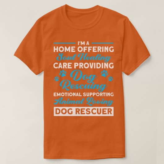 愛犬の救助犬を提供する家 Tシャツ (デザイン正面)