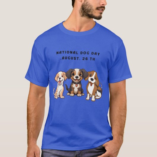 愛犬の日祝は熱心な友人 Tシャツ (正面)
