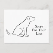 愛犬の死に対する哀悼　お悔やみ申し上げます ポストカード (正面)