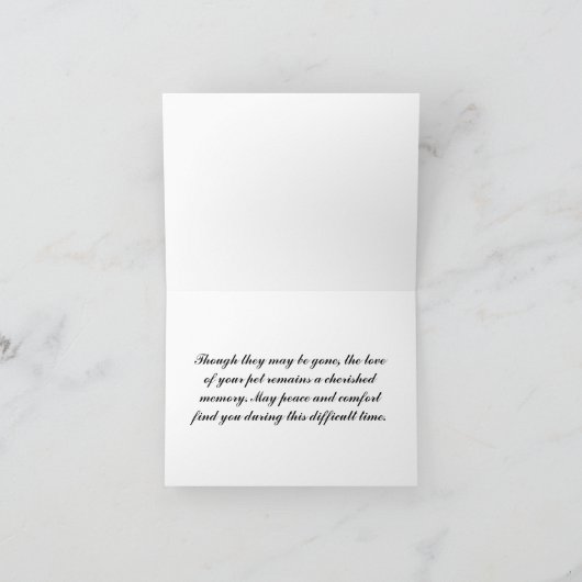 愛犬の死別を思い出す カード (内部)