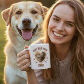 愛犬の母の日のフォトハート コーヒーマグカップ