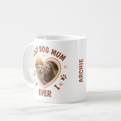 愛犬の母の日のフォトハート コーヒーマグカップ (正面左)