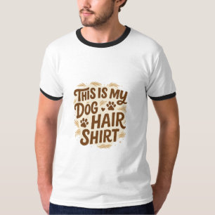 愛犬の毛でできたTシャツと冗談めいたデザイン Tシャツ