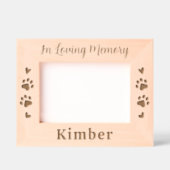 愛犬の猫の木の写真を思い出してペット記念碑 レーザー彫刻フレーム (正面)