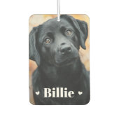 愛犬の猫名ハート2枚 カーエアーフレッシュナー (正面)