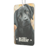 愛犬の猫名ハート2枚 カーエアーフレッシュナー (左)