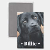 愛犬の猫名ハート2枚 マグネット (正面/裏面)