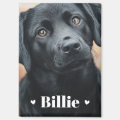 愛犬の猫名ハート2枚 マグネット (正面)