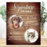 愛犬の結婚シグネチャードリンクカスタムバー ポスター<br><div class="desc">ペットのシグネチャーカクテル!お客最高の様には最高の犬や猫やペット結婚をドリンクバーに入れて欲しい。愛犬家に最適で、特別な犬のバーはあなたの家でヒット結婚する。ロシアシンプルの土エレガント地の木に黒いスケッチのユ葉ーカリスの白い。犬カスタマイズや猫や子猫の写真や名結婚前、シグネチャードリンクなどお気に入りののペットのサイン!COPYRIGHT © 2020 Judy Burrows, Black Dog Art - All Rights Reserved.カスタムシグネチャードリンクドッグバーペットの写結婚真ポスター</div>