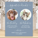 愛犬の結婚名物ドリンク写真ほこりっぽい青 ポスター<br><div class="desc">シグネチャードリンク!書道シンプルもエレガント、この特徴的な飲み物バーの看板は、お好みの飲み物と一緒に二つのカクテル「新婦」と「新郎パーソナライズされた」を備えている。ペットカスタマイズ写真、犬の写真、婚約写真やカップルの写真、名前やシグネチャードリンクとお気に入りのこのエレガントな結婚式のサイン!ペットカスタマイズのシグネチャードリンクの写真もお気に入りのペット用に結婚も!犬や猫の写真でパーソナライズ。COPYRIGHT © 2020 Judy Burrows, Black Dog Art - All Rights Reserved.愛犬の結婚看板写真ほこりっぽい青いポスター</div>