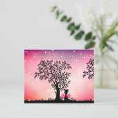 愛犬の美しい紛失悔やみや弔慰グリーティングカード 招待状 (スタンド正面)