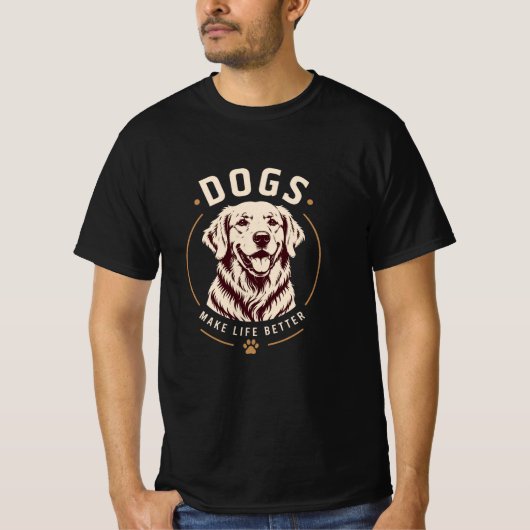愛犬の肖像画で毎日をハッピーに Tシャツ (正面)