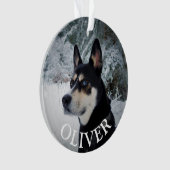 愛犬の記念クリスマス記念に オーナメント (正面)