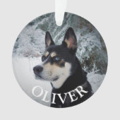 愛犬の記念クリスマス記念に オーナメント (正面)