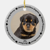 愛犬の記念碑を作成 セラミックオーナメント (裏面)