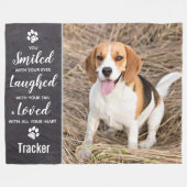 愛犬の記念笑顔が愛するカスタム写真 フリースブランケット (正面(横))